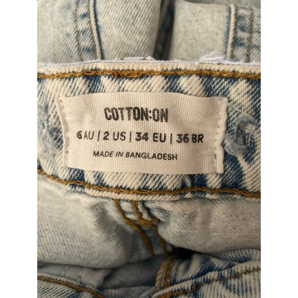 Cotton:On Women's Jeans Size 2 Distressed Stretch Acid Wash Ripped - Picture 7 of 7
